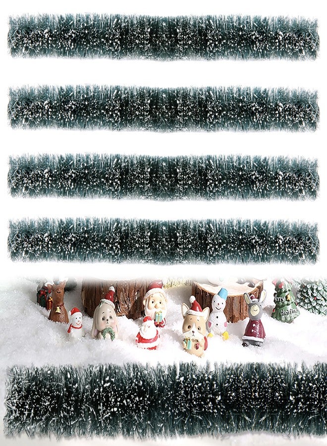 ZTTM Accessories Village Collections Flexible Sisal Hedge Suitable for Rural Scenes, Christmas Village Display, and Snow Scenes DIY Decoration, 4 Packs 12x2x1 inches - Image 1